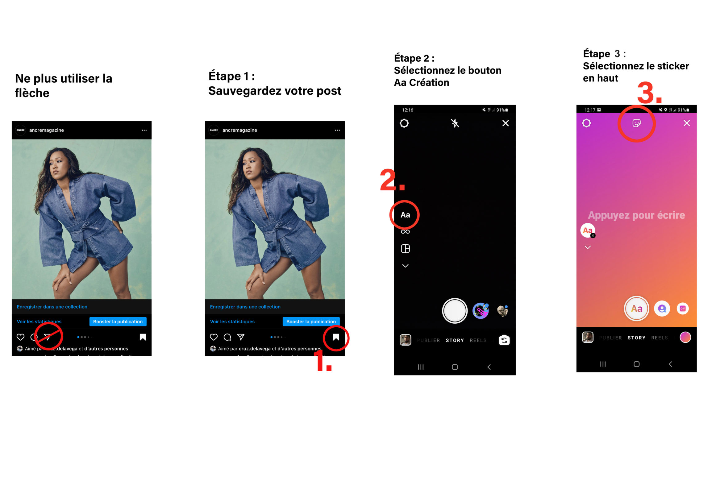Instagram voici comment reposter un post en story désormais