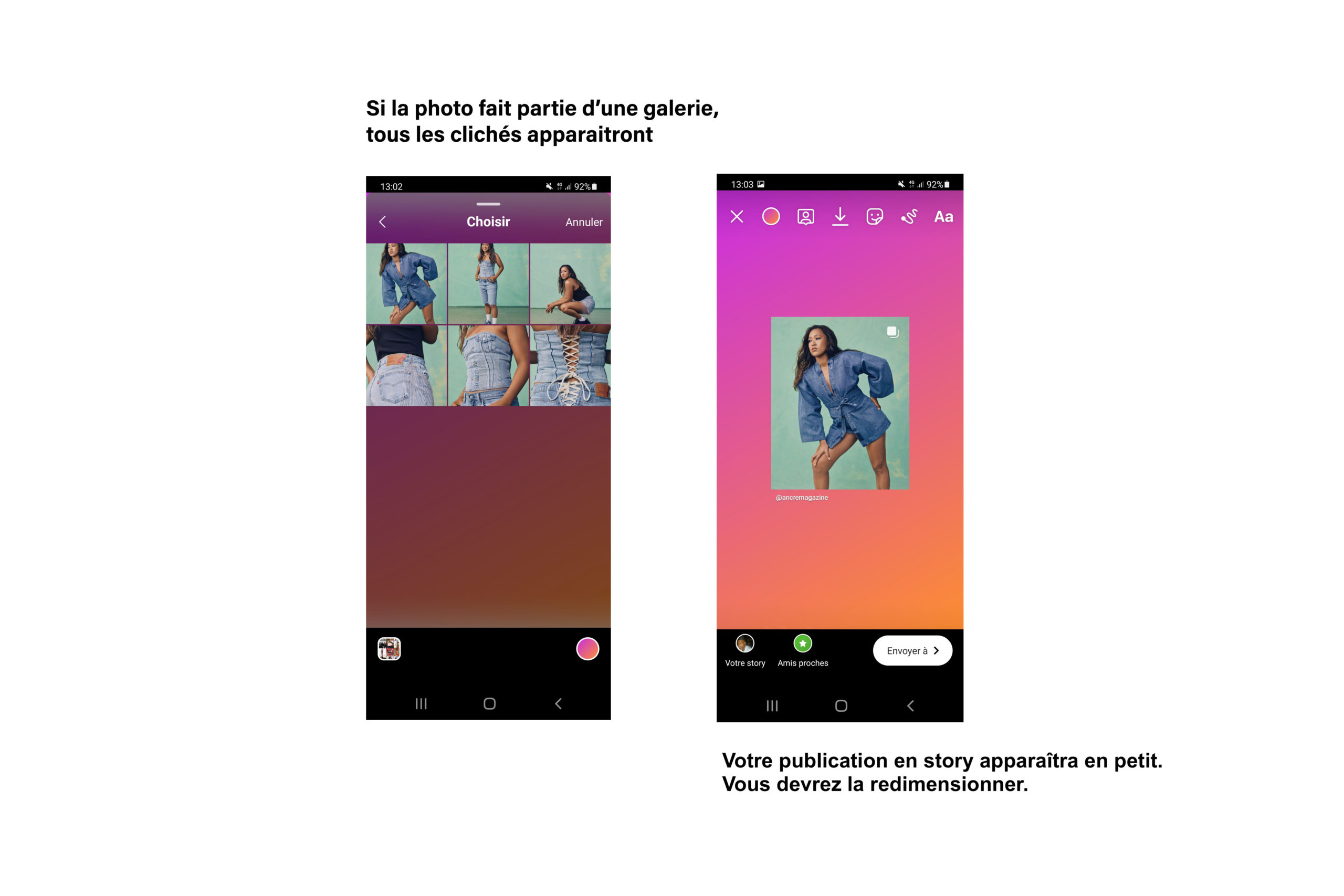 Instagram voici comment reposter un post en story désormais
