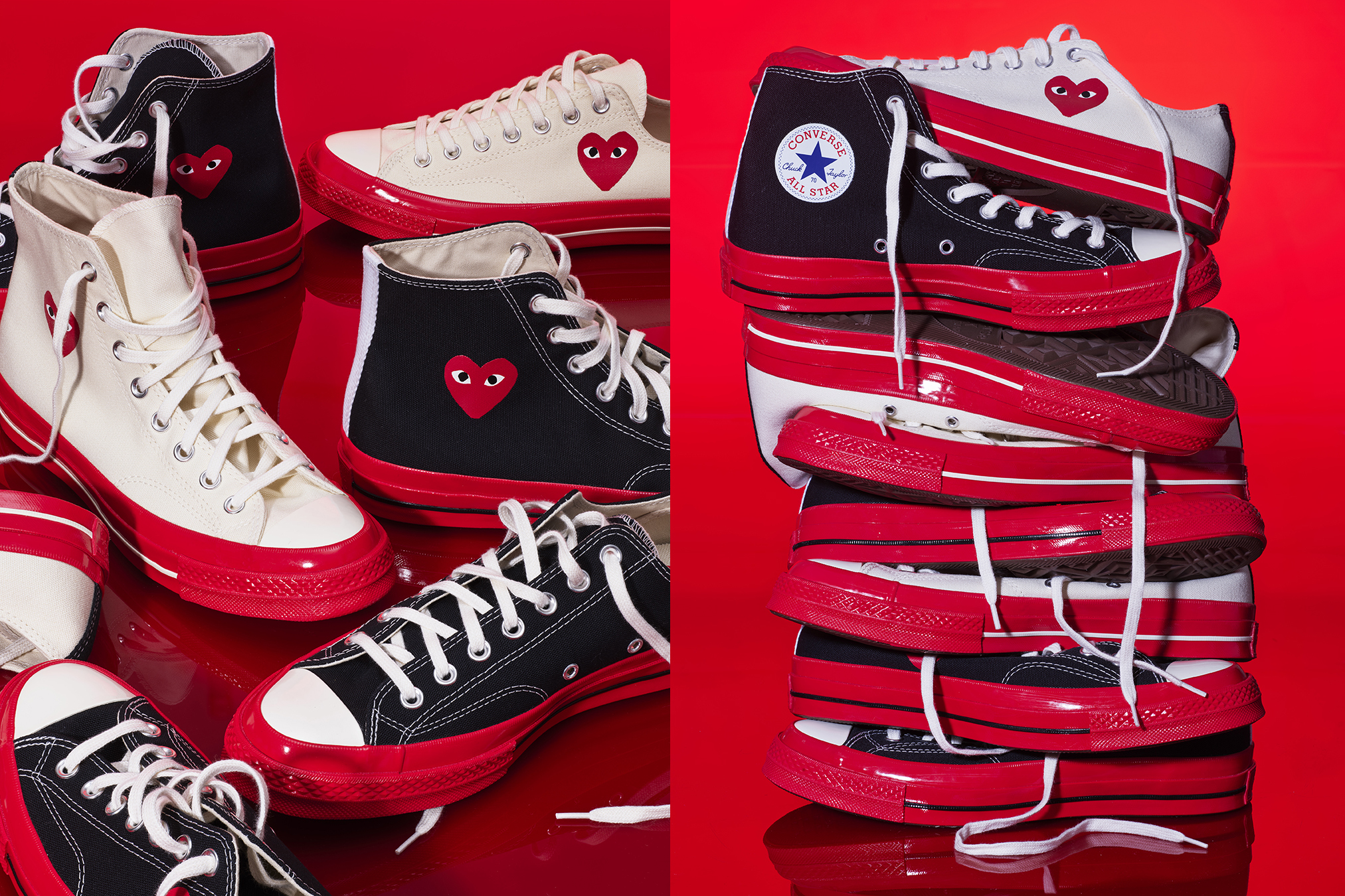 Converse comme des garçons femme online noir