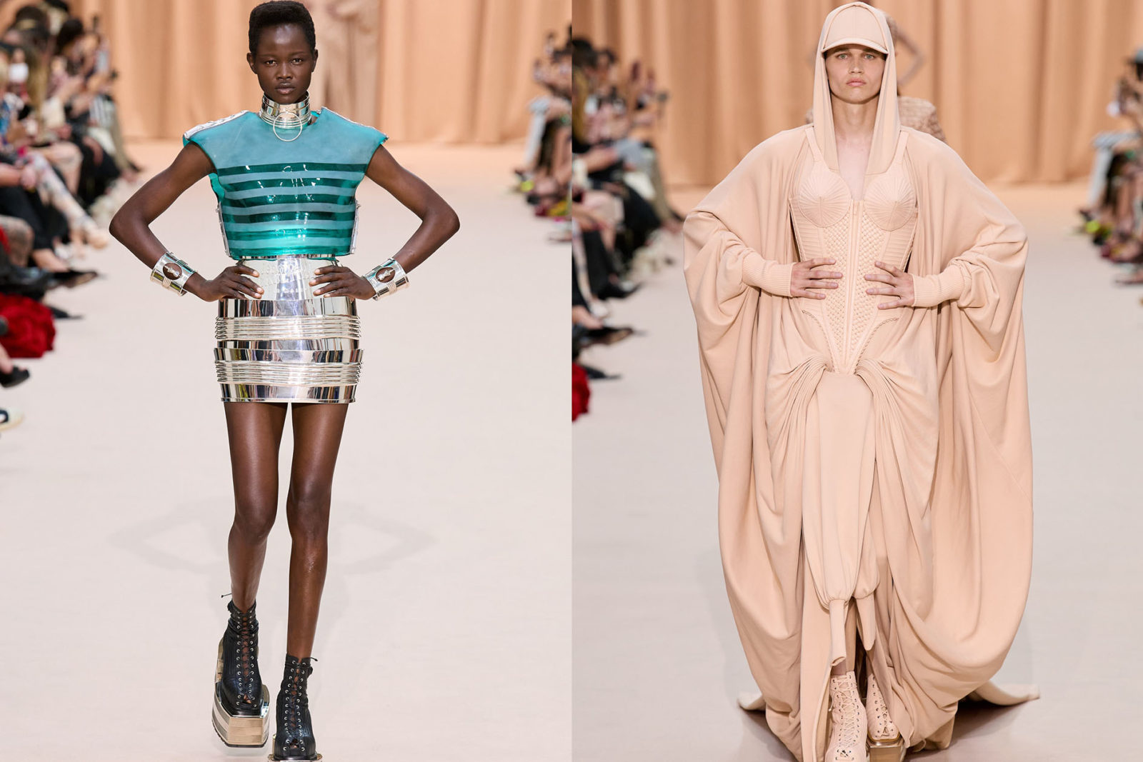 Jean Paul Gaultier x Olivier Rousteing Voici tous les looks du défilé